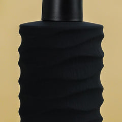 Matte Black Ripple Ceramic Soap Dispenser