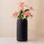Black Ceramic Cylindrical Shaped Flower Vase - The Golden Theory
