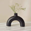 Black Ceramic Double-Leg Flower Vase
