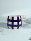 Blue and White Checkered Ceramic Mugs - The Golden Theory