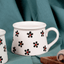 Cream Ceramic Mug with Floral Pattern - The Golden Theory