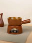 Golden Color Round Fondue Pot