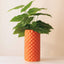 Orange Ceramic Cylindrical Shaped Flower Vase - The Golden Theory