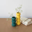 Set of Yellow and Green Ceramic Aesthetic Stacked Vase - The Golden Theory