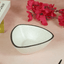 White Ceramic Pyramid Serving Bowl with Black Border - The Golden Theory