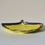 Yellow Ceramic Shell Shaped Platter with Brown Borders - The Golden Theory