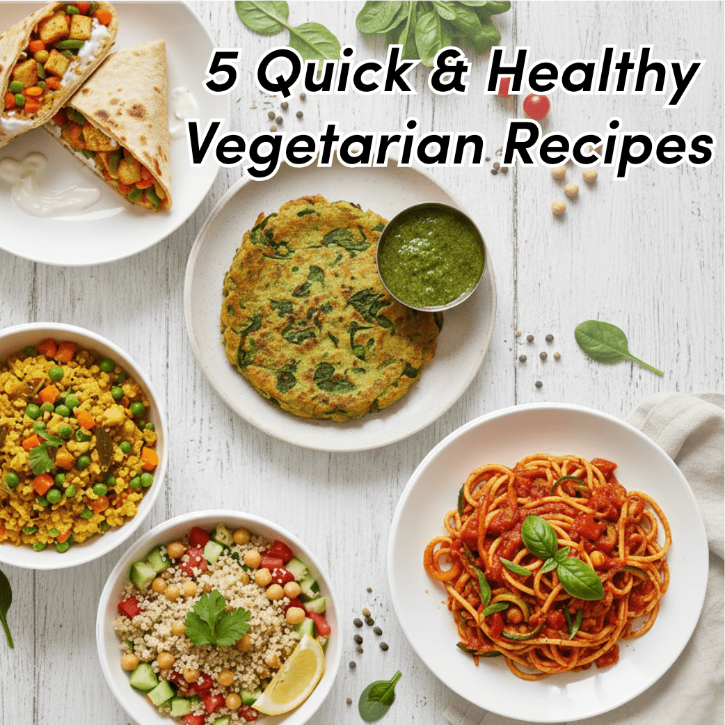 5 Quick & Healthy Vegetarian Recipes You Can Make in Minutes - The Golden Theory