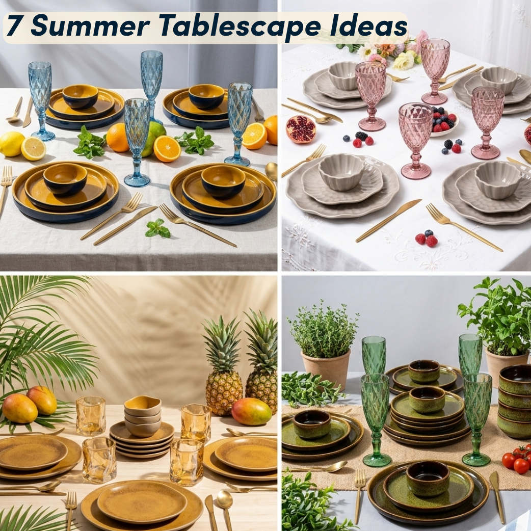 7 Summer Table Settings & Tablescape Ideas for Fresh Dining Table Setup - The Golden Theory