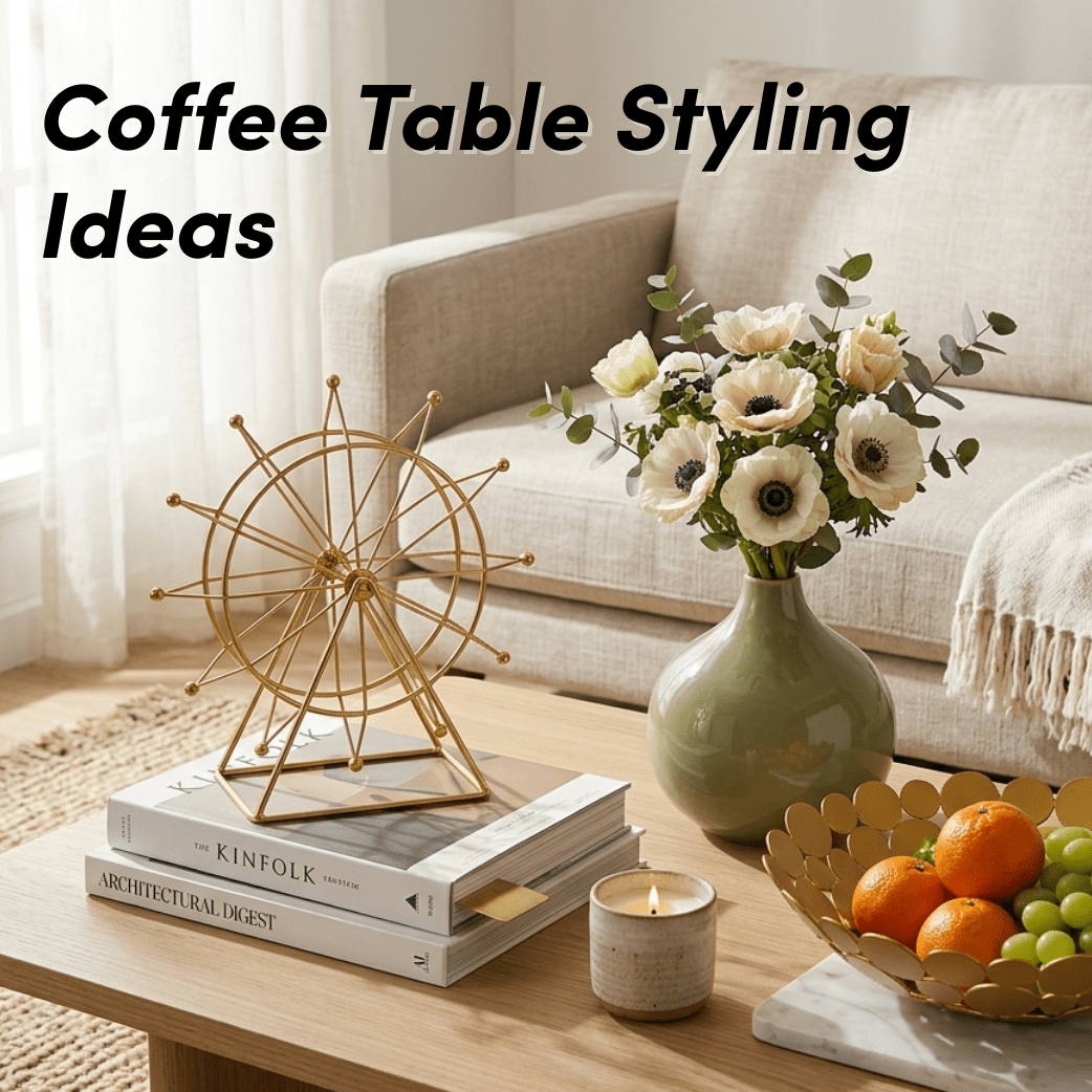 Coffee Table Decor Ideas: 15 Ways to Style Your Coffee Table - The Golden Theory