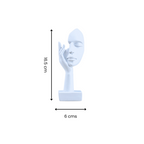 White Abstract Face Sculptures Set of 3