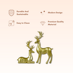 Gold Reindeer Statues