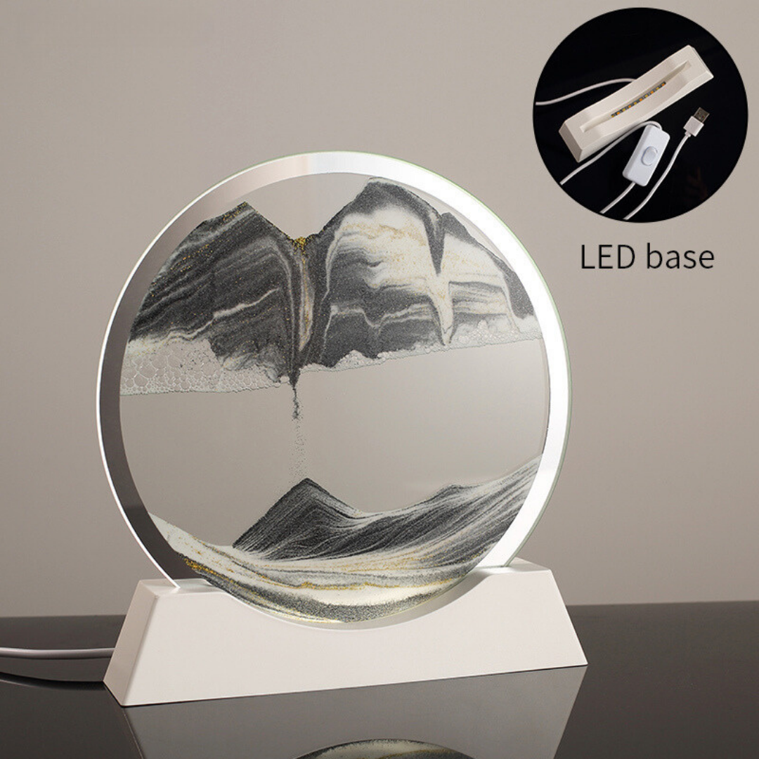 Quicksand painting with LED base | Grey