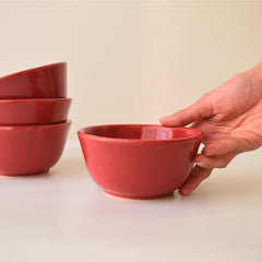 Red Ceramic Small Bowl | Set of 2