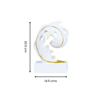 White and Gold Abstract Leaf Sculpture
