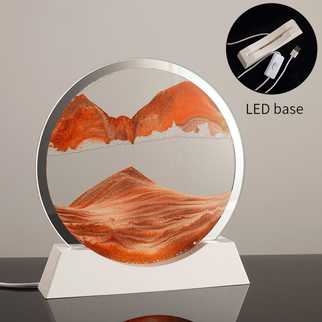 Quicksand painting with LED base | Orange