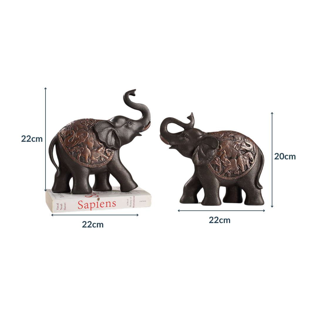 European Elephant Decoration Figurine | Set of 2