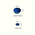 Modern Blue & White Ceramic Dinner Set of 25