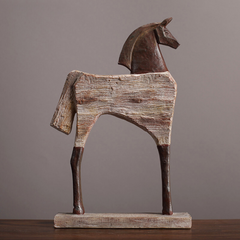 Rustic Horsewood Showpiece