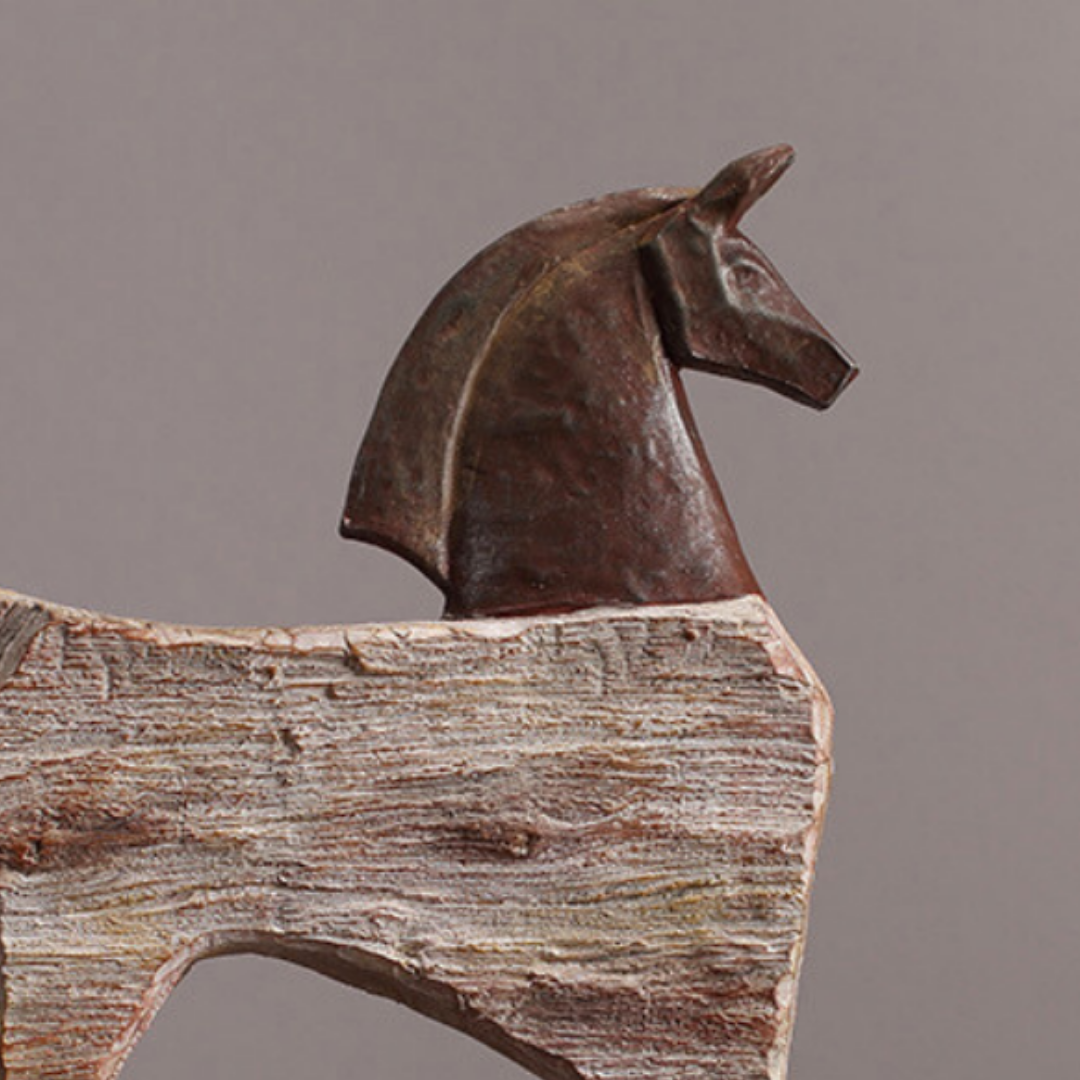 Rustic Horsewood Showpiece Secondary image