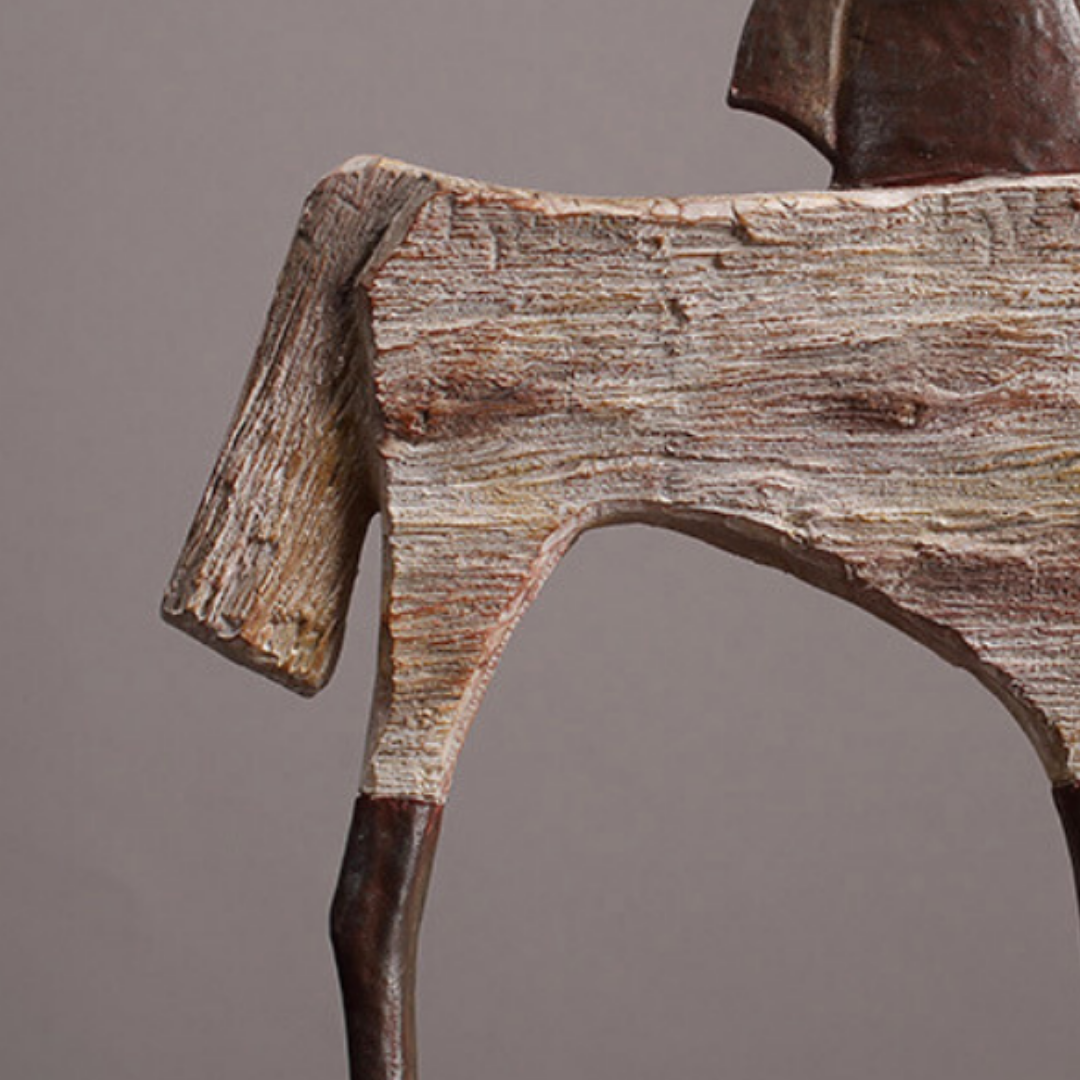 Rustic Horsewood Showpiece