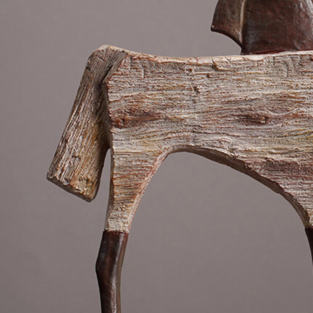 Rustic Horsewood Showpiece
