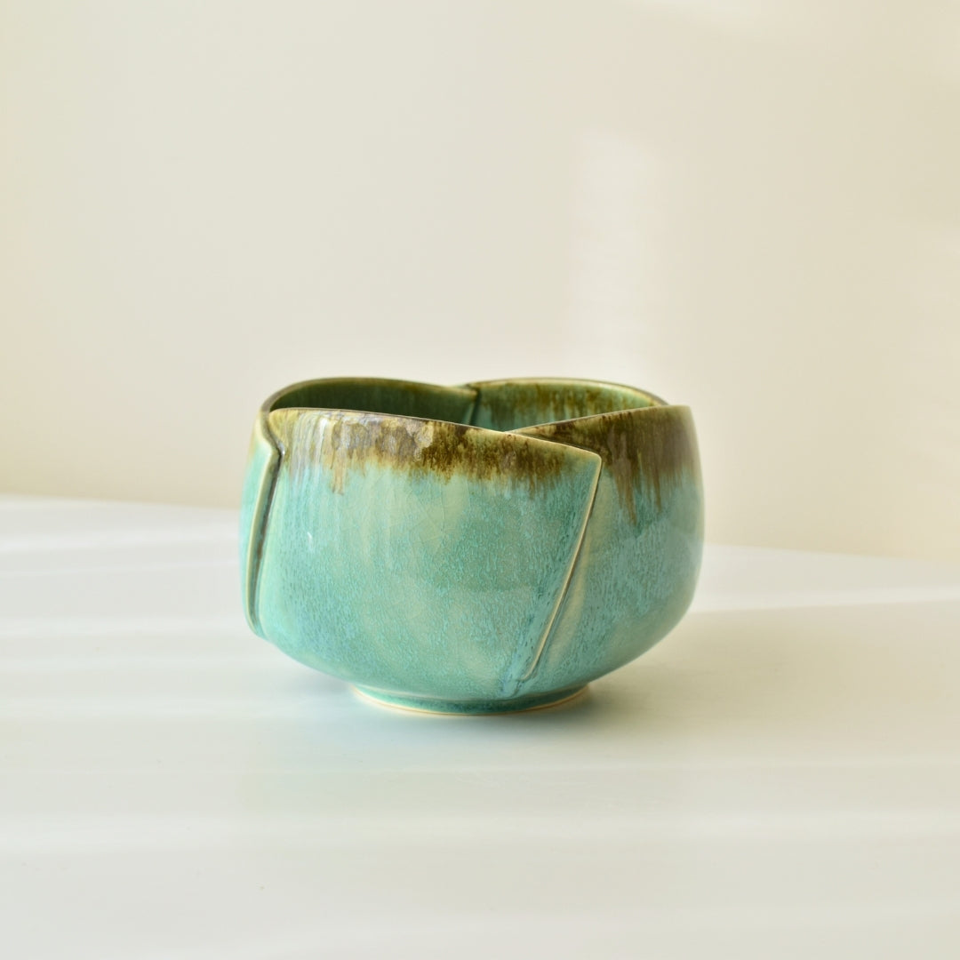 Green Ceramic Serving Bowl