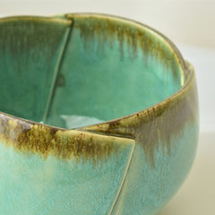 Green Ceramic Serving Bowl