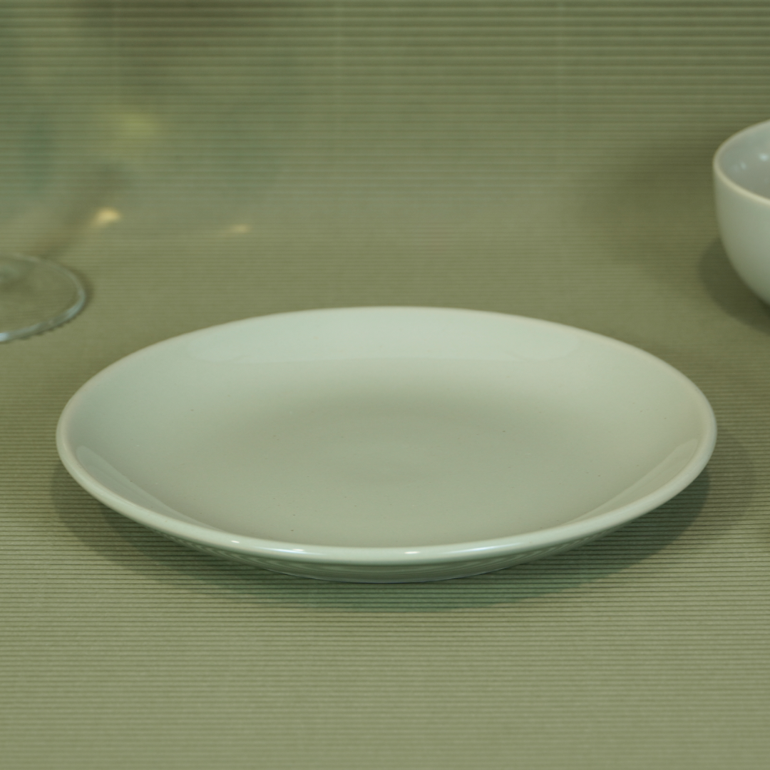 Glossy Sage-Green Porcelain Dinner Set (Set of 12)