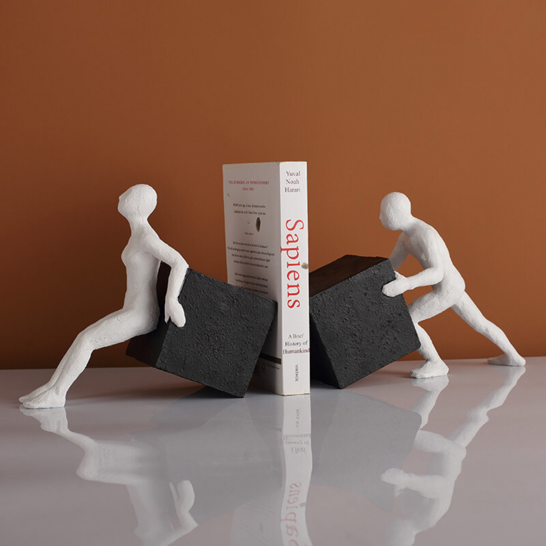 Black and White Resin Bookend Main image