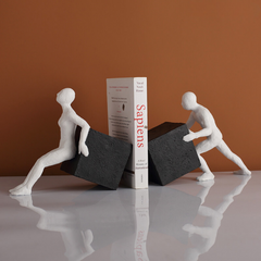 Black and White Resin Bookend