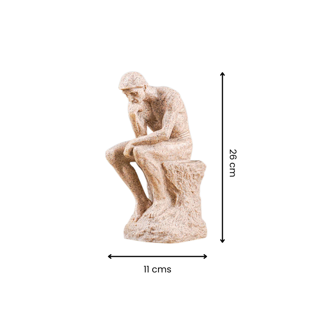 Natural Stone Finish Thinking Man Sculpture