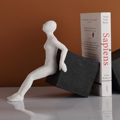 Black and White Resin Bookend