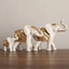 White Resin Elephant Family Figurine | Set of 3