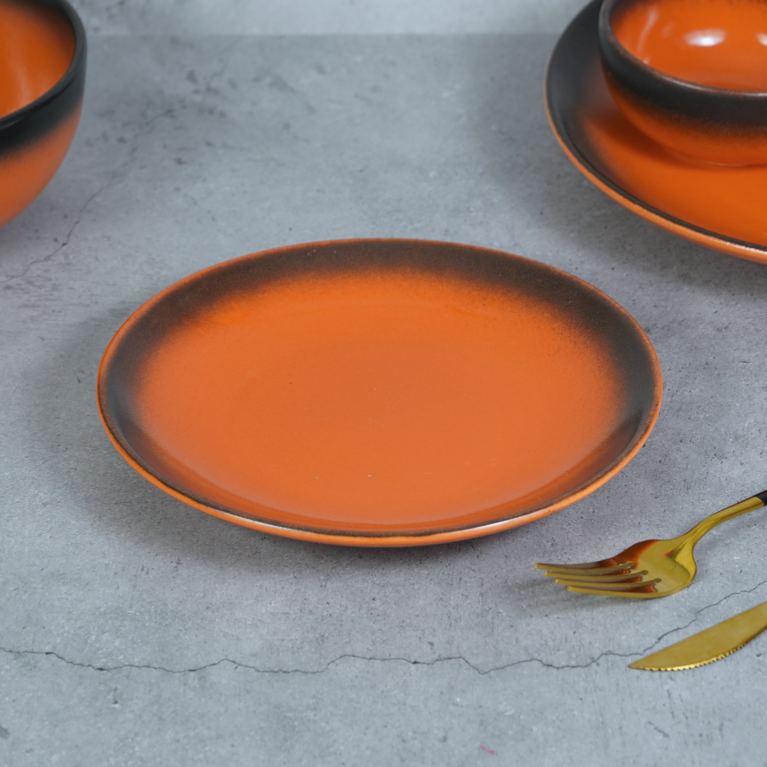 Ceramic Smoky Citrus Edge Dinner Set (Set of 20)