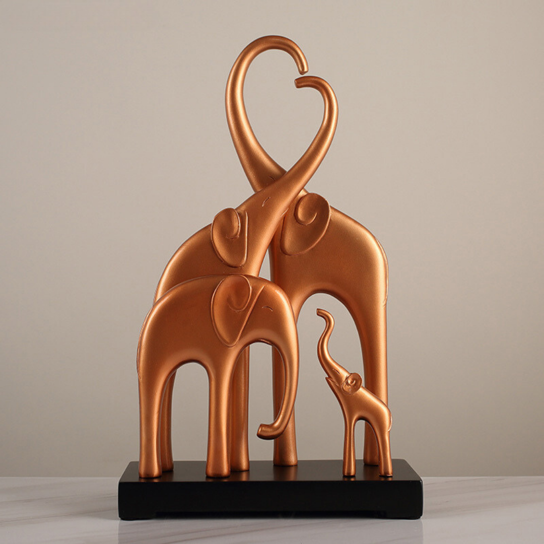 Family of Four Elephant Sculpture