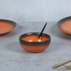 Ceramic Smoky Citrus Edge Dinner Set (Set of 12)