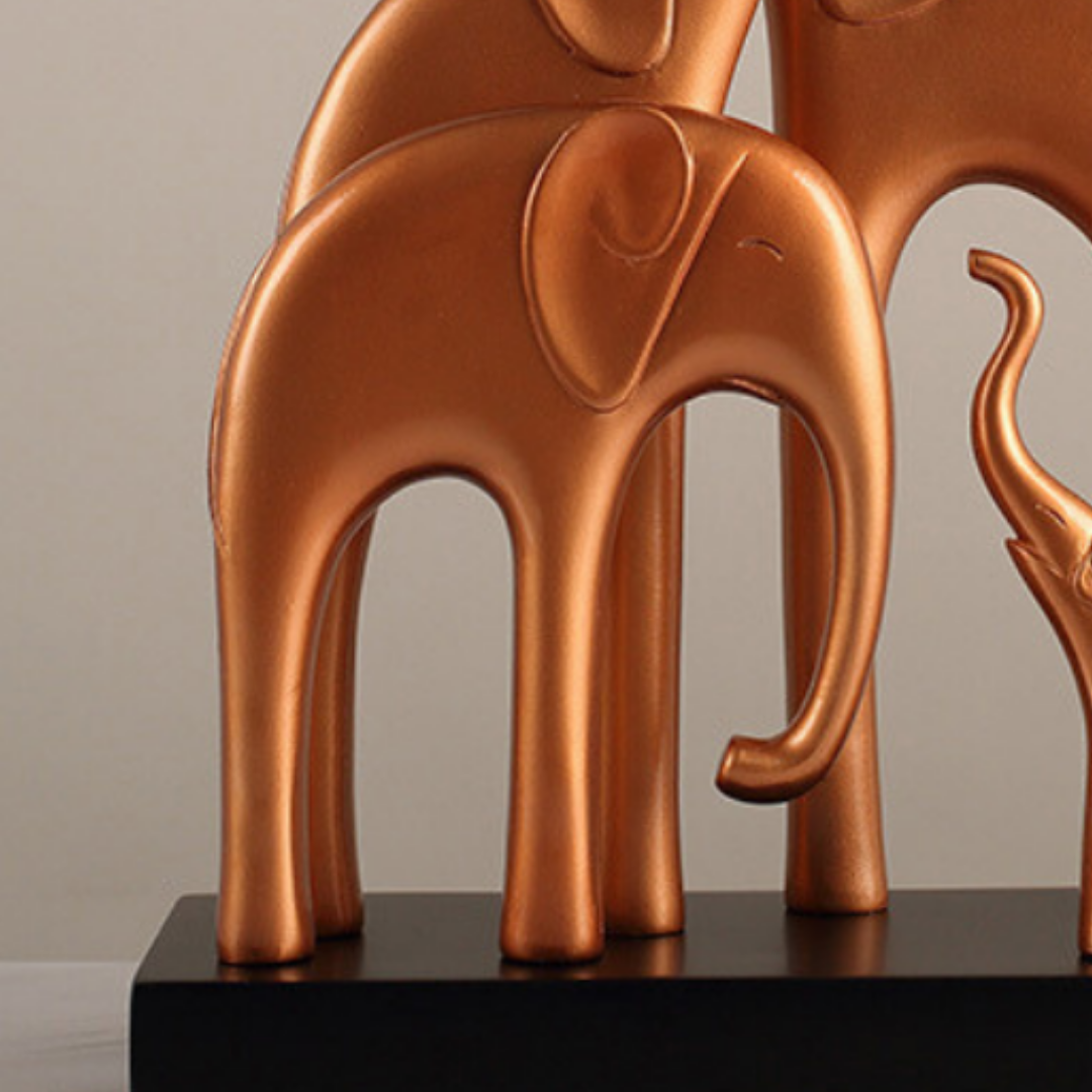 Family of Four Elephant Sculpture