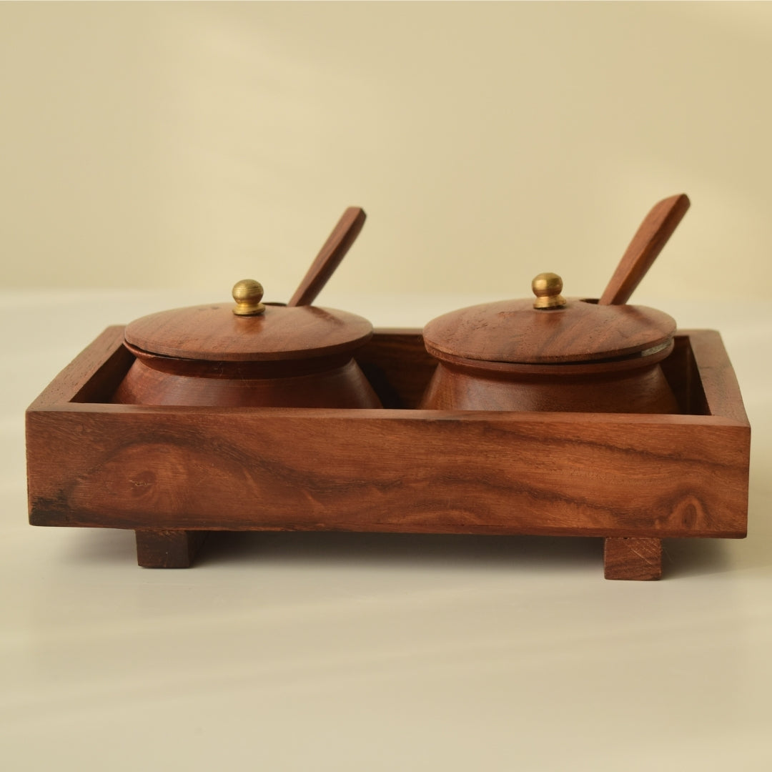 Wooden Chutney Box - Set of 2