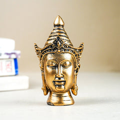 Mini Gold Buddha Head Statue