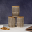 Beige Textured Storage Jar with Lid - Set of 3