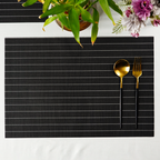 Black Waterproof Table Mats | Set of 2,4,6