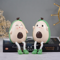 Cute Avocado Figurines with Dangling Legs - Set of Two