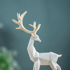 Geometric Deer Figurine Set