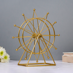 Gold Ferris Wheel Table Decor with Geometric Base