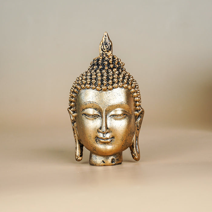 Mini Gold Buddha Head Statue