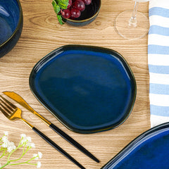 Midnight Blue Ceramic Dinnerware - Set of 20