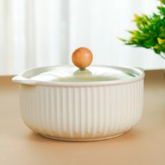 White Mist Ceramic Casserole