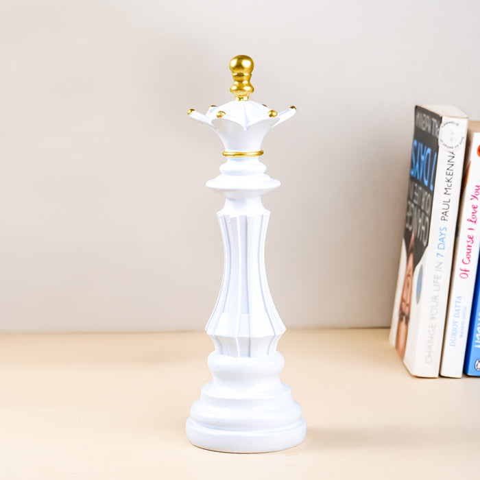 White Queen Chess Piece Sculpture