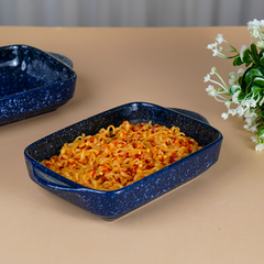 Blue Speckled Ceramic Bakeware