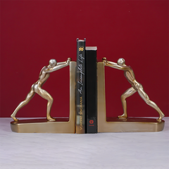 Gold Human Figure Bookends